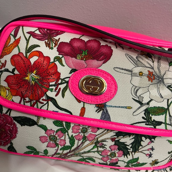 GUCCI canvas floral shoulder bag 550147 - Picture 5 of 16